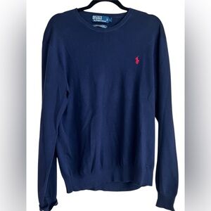 Polo by Ralph Lauren Men's Navy Sweater L Crewneck